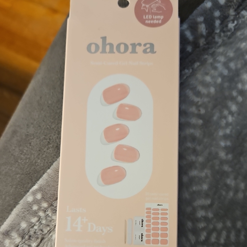 Ohora Semi-Curved Gel Nail Strips. Color Tender Pink. New, Never Opened